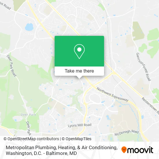 Metropolitan Plumbing, Heating, & Air Conditioning map