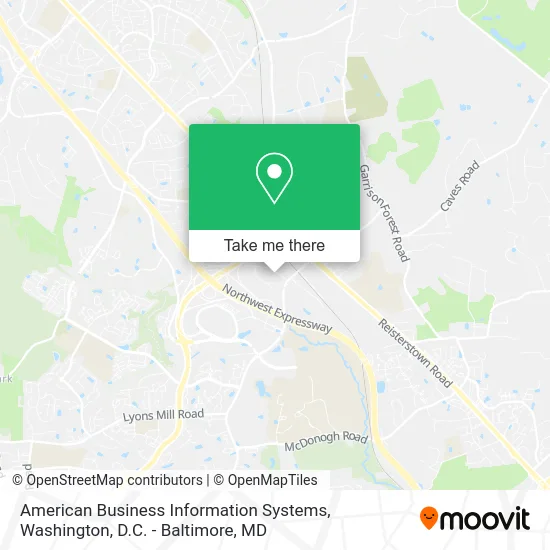 American Business Information Systems map