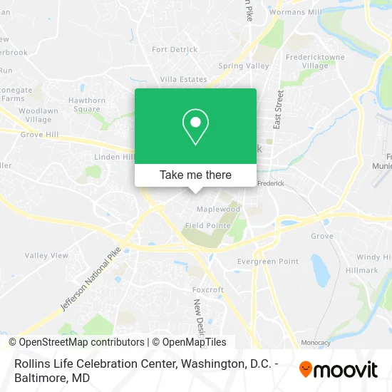 Rollins Life Celebration Center map