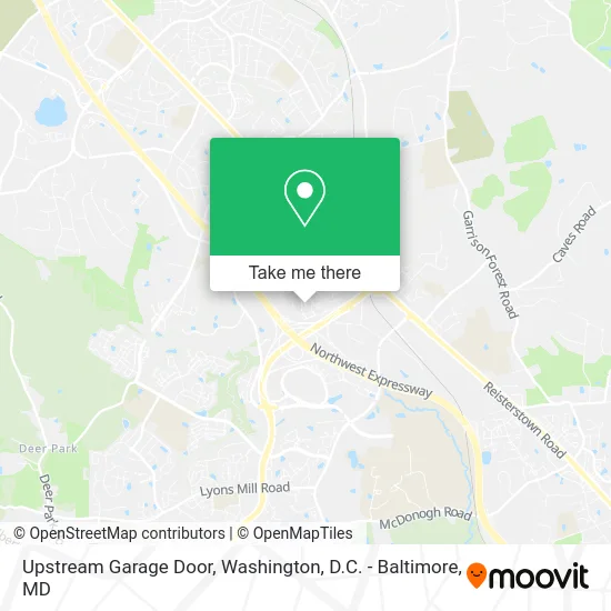 Upstream Garage Door map