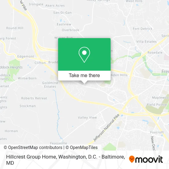 Hillcrest Group Home map