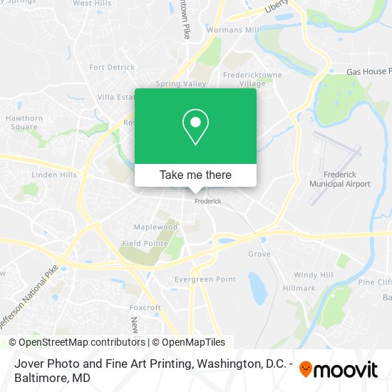 Jover Photo and Fine Art Printing map