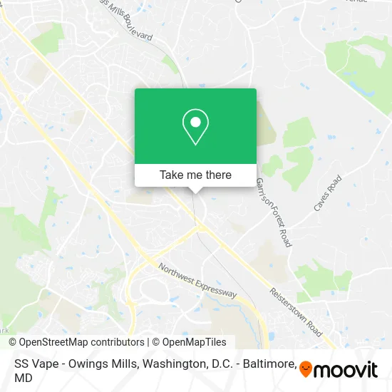 SS Vape - Owings Mills map