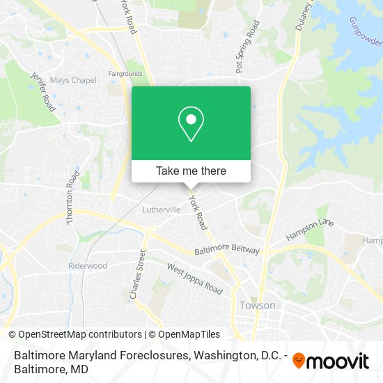 Mapa de Baltimore Maryland Foreclosures