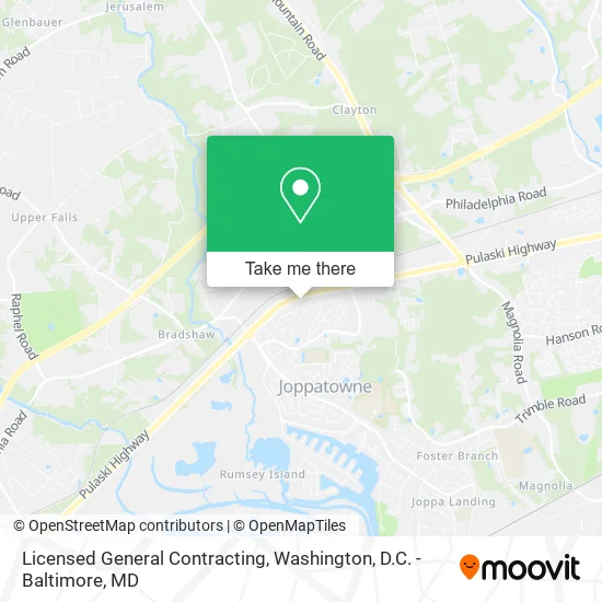 Mapa de Licensed General Contracting