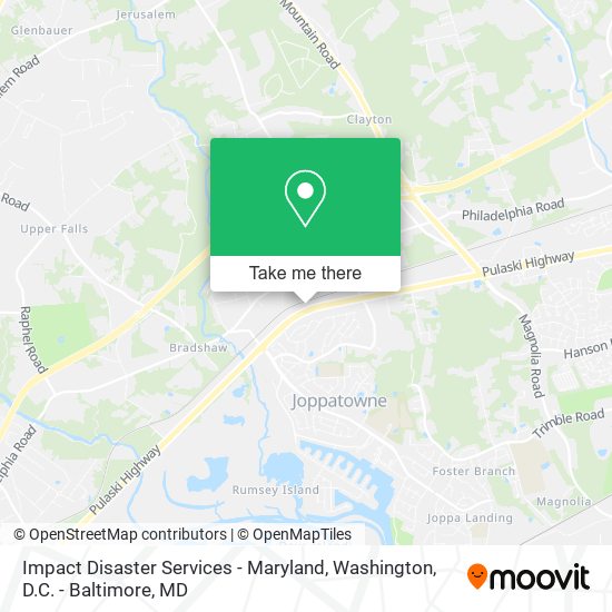 Impact Disaster Services - Maryland map