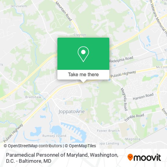 Paramedical Personnel of Maryland map