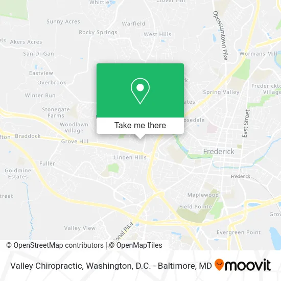 Valley Chiropractic map