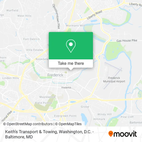 Mapa de Keith's Transport & Towing