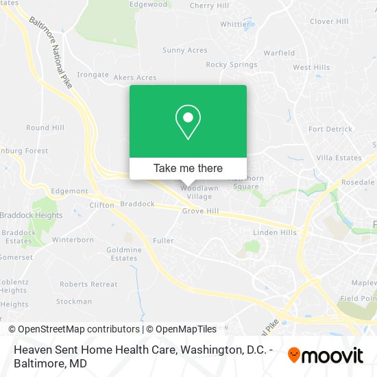 Mapa de Heaven Sent Home Health Care