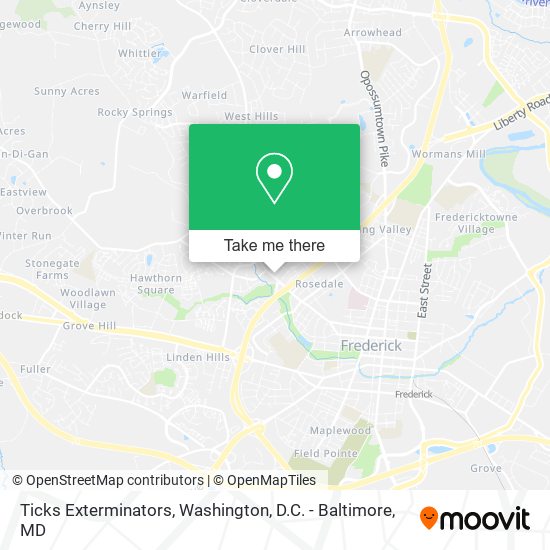 Ticks Exterminators map