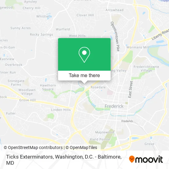 Ticks Exterminators map