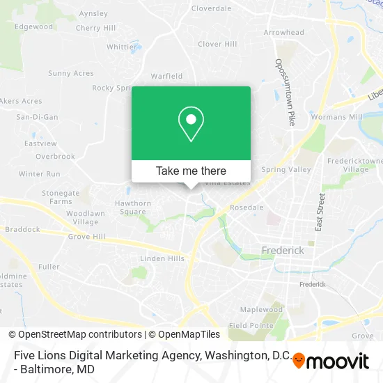 Five Lions Digital Marketing Agency map
