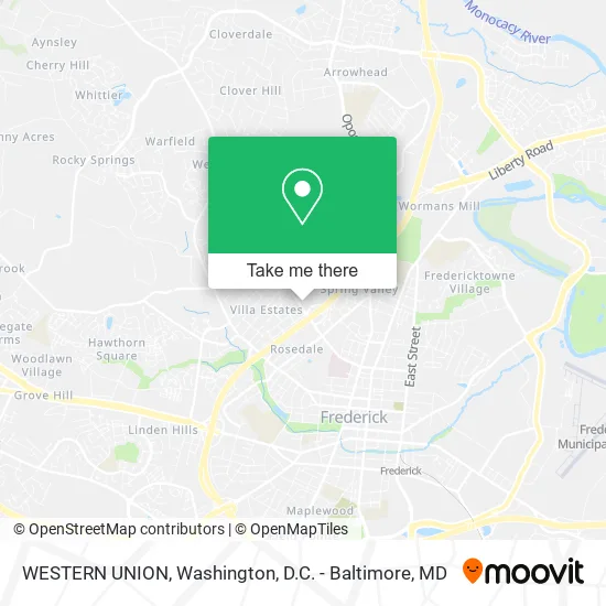 WESTERN UNION map