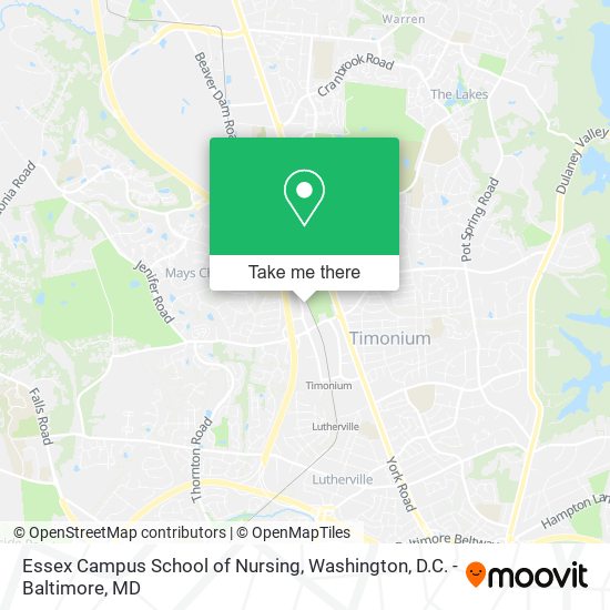 Mapa de Essex Campus School of Nursing