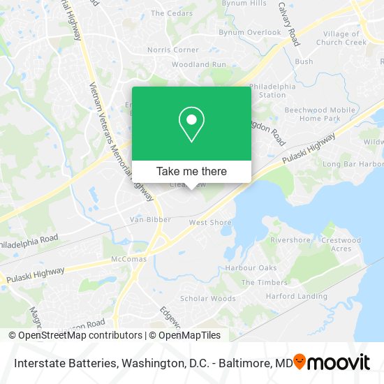 Interstate Batteries map