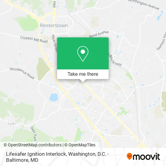 Lifesafer Ignition Interlock map