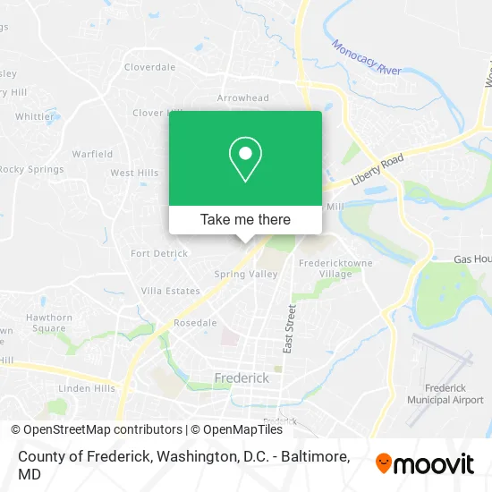 Mapa de County of Frederick