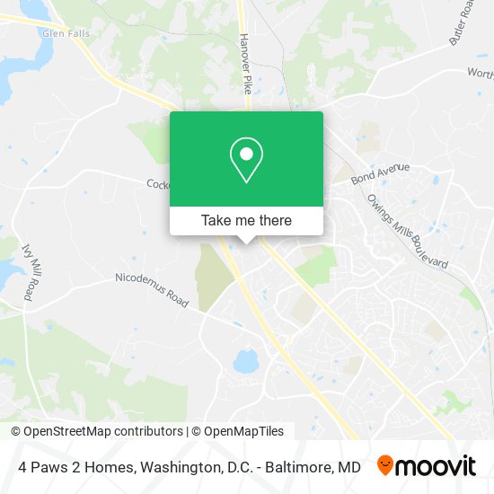 Mapa de 4 Paws 2 Homes