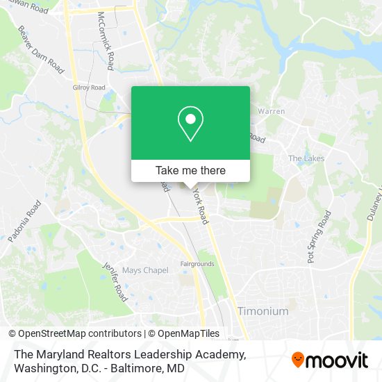 Mapa de The Maryland Realtors Leadership Academy