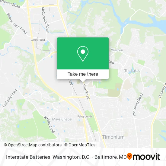 Interstate Batteries map