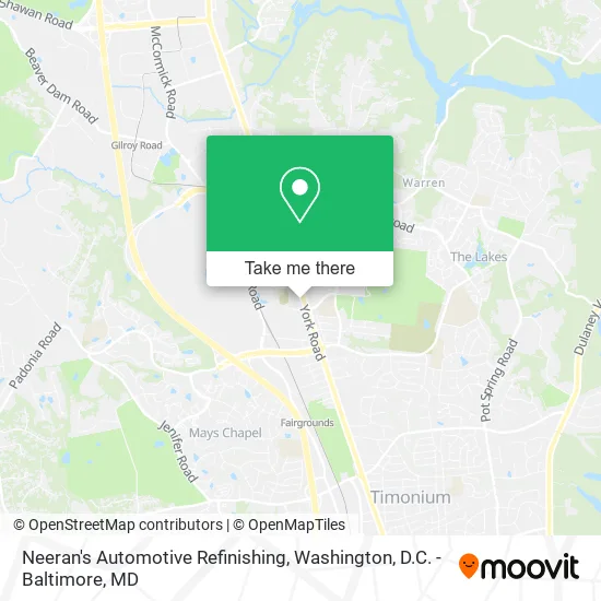 Neeran's Automotive Refinishing map