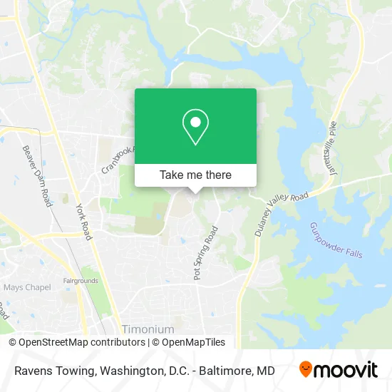 Ravens Towing map
