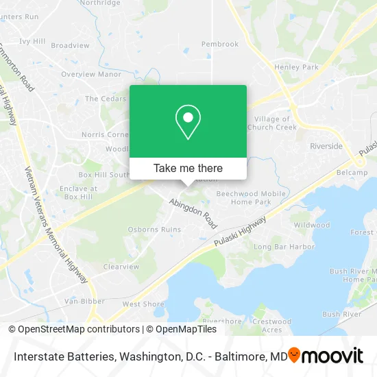 Interstate Batteries map