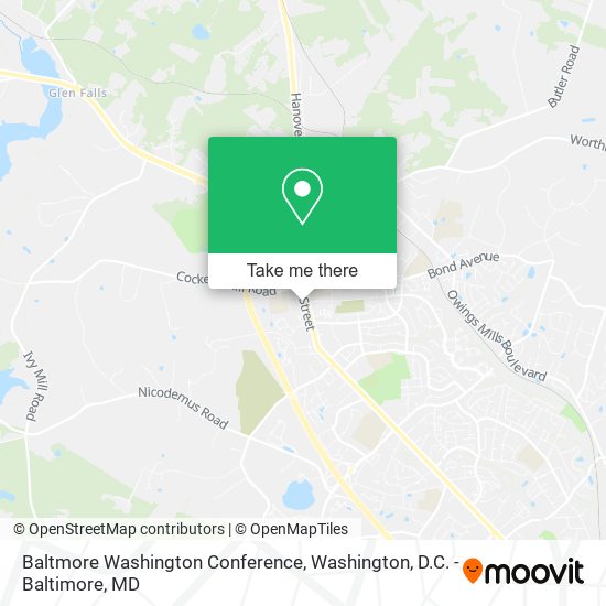 Baltmore Washington Conference map