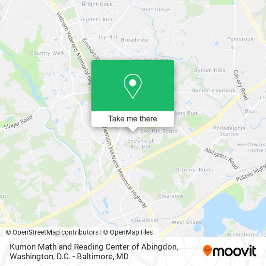 Kumon Math and Reading Center of Abingdon map