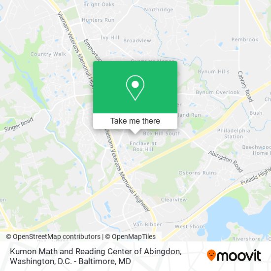 Mapa de Kumon Math and Reading Center of Abingdon