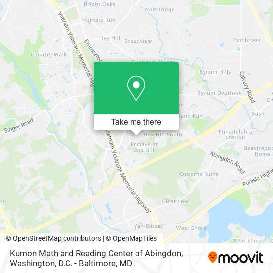 Kumon Math and Reading Center of Abingdon map