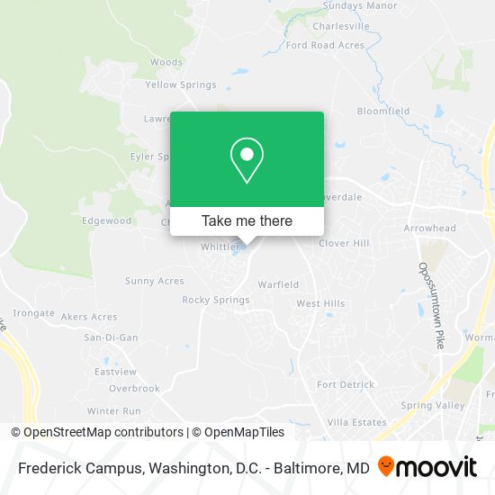 Frederick Campus map