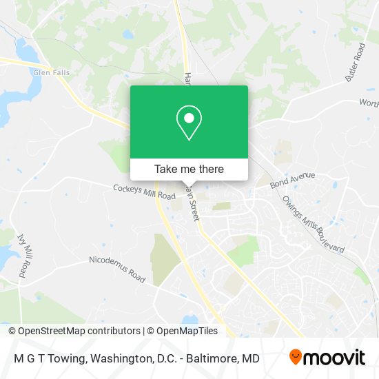 M G T Towing map