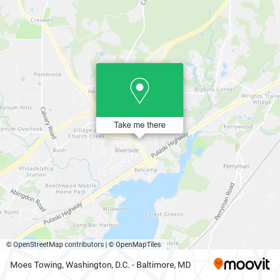 Moes Towing map