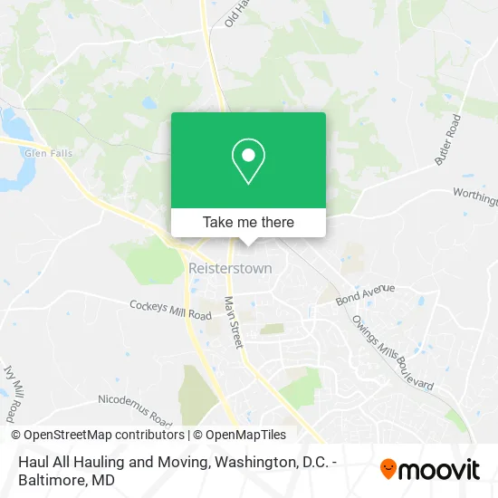 Haul All Hauling and Moving map