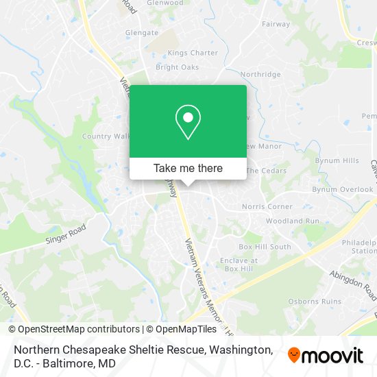 Mapa de Northern Chesapeake Sheltie Rescue