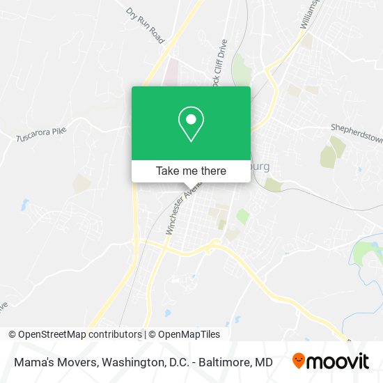 Mama's Movers map