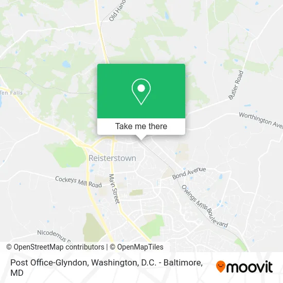 Post Office-Glyndon map