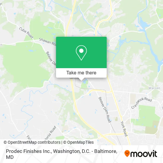 Prodec Finishes Inc. map