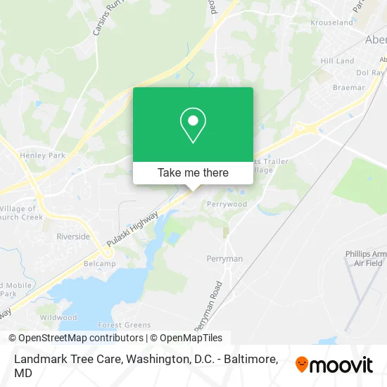 Landmark Tree Care map