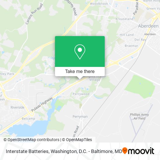 Interstate Batteries map