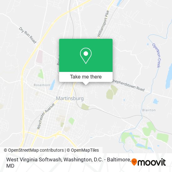 Mapa de West Virginia Softwash