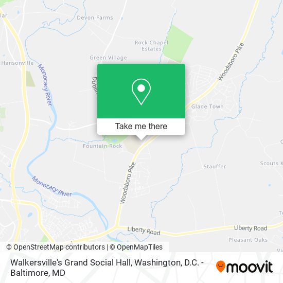 Walkersville's Grand Social Hall map