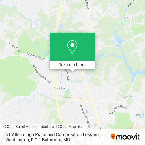 KT Allenbaugh Piano and Composition Lessons map