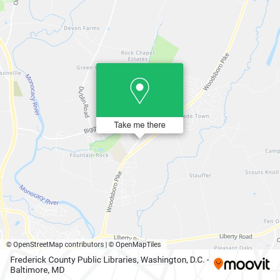 Mapa de Frederick County Public Libraries