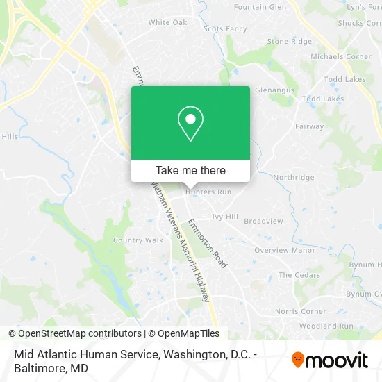 Mid Atlantic Human Service map