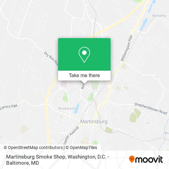 Martinsburg Smoke Shop map