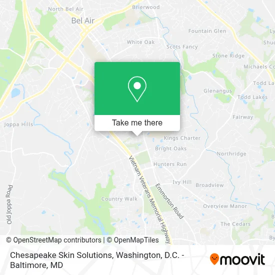 Chesapeake Skin Solutions map