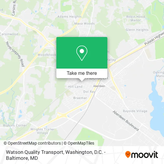 Watson Quality Transport map